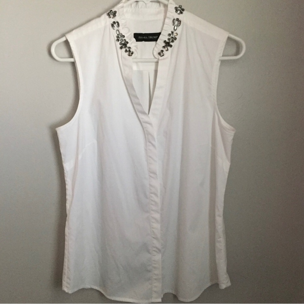 Ivanka Trump Bling Collar Shirt